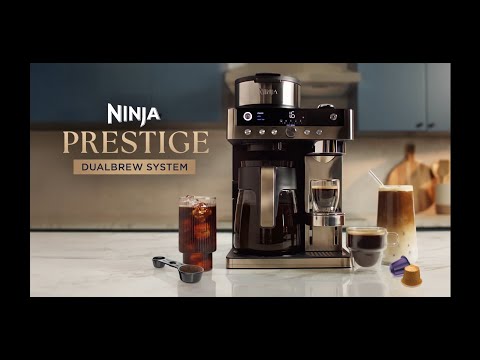 Ninja Prestige DualBrew System Pod and Filter Coffee Machine - Stainless Steel and Black | CFN802UK