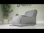 Elephant Lounger Chair Bean Bag - Black | ELGBLA10