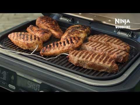 Ninja Woodfire Pro Connect XL Electric BBQ Grill & Smoker with Probe | OG901UK