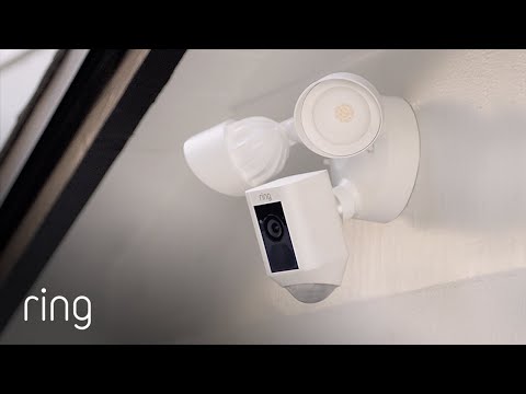 Ring Floodlight Wired Plus Wifi Security Camera - White | B08F6M24HK