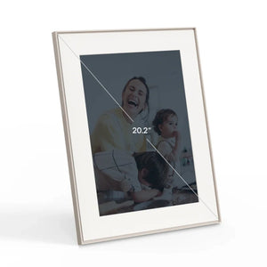 Aura Walden 15 Inch Digital Photo Picture Frame - Clay with Paper Mat | AF115-MWHT
