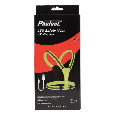 Protool LED Safety Vest USB Charging | PTLR7088USB