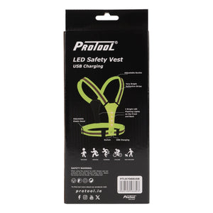Protool LED Safety Vest USB Charging | PTLR7088USB