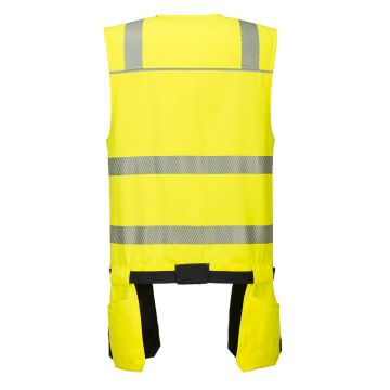 Portwest PW308 - PW3 Hi-Vis Class 1 Tool Vest - Yellow/Black - Large | PW308YBRL