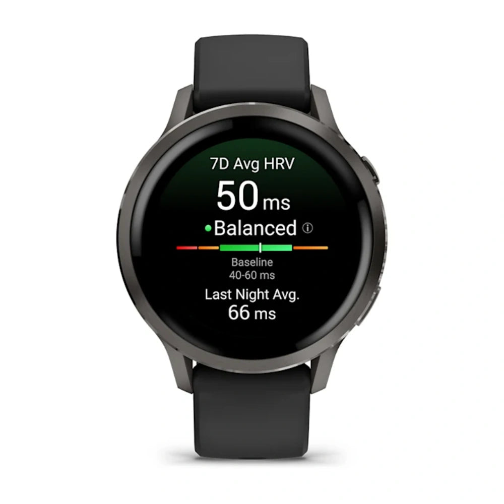 Garmin Venu 4 41mm Smart Watch with Black Silicone Band - Slate | 49-GAR-010-03013-02