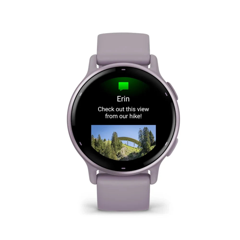 Garmin Vivoactive 5 Aluminium Bezel Silicone Band - Orchid | 49-GAR-010-02862-13