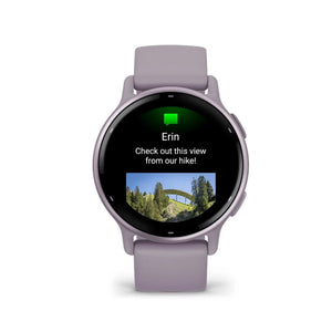 Garmin Vivoactive 5 Aluminium Bezel Silicone Band - Orchid | 49-GAR-010-02862-13