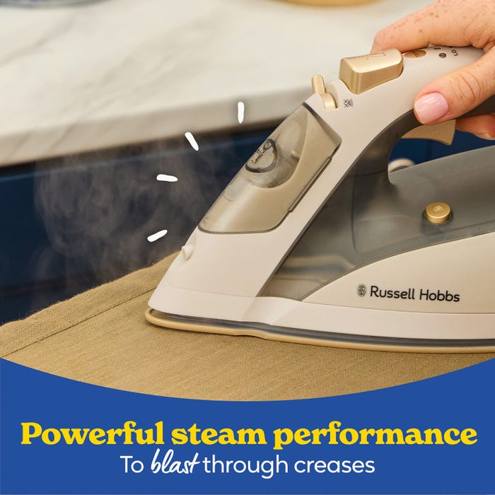 Russell Hobbs Fabric Luxe Steam Iron 2600w - Stone | 28680