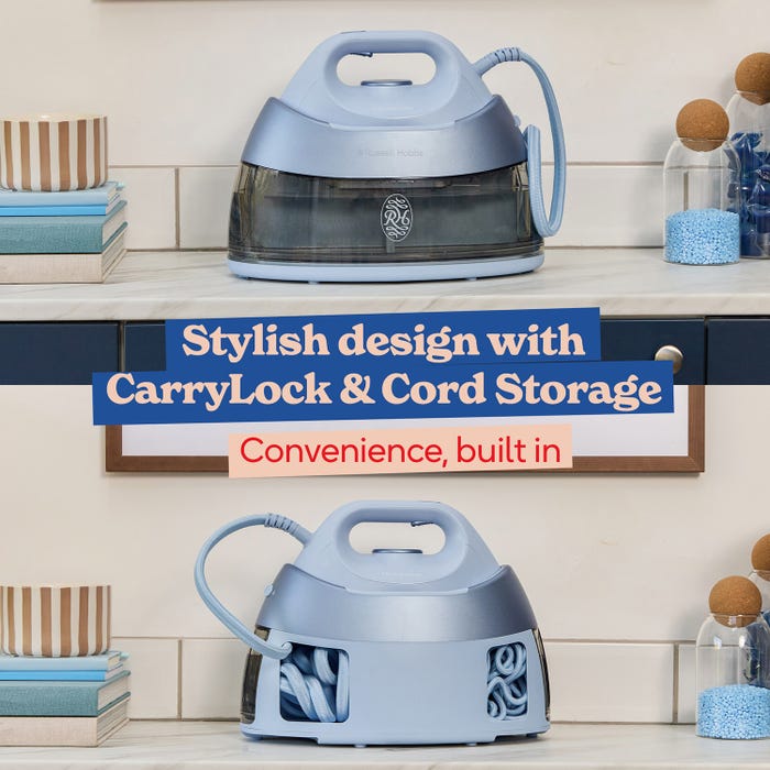 Russell Hobbs Fabric Luxe Steam Generator - Blue Sea | 28560