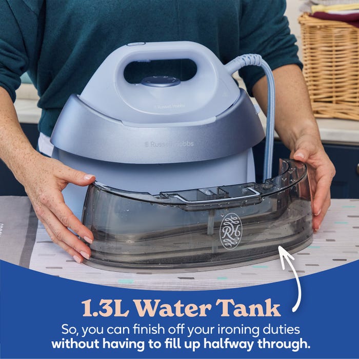 Russell Hobbs Fabric Luxe Steam Generator - Blue Sea | 28560