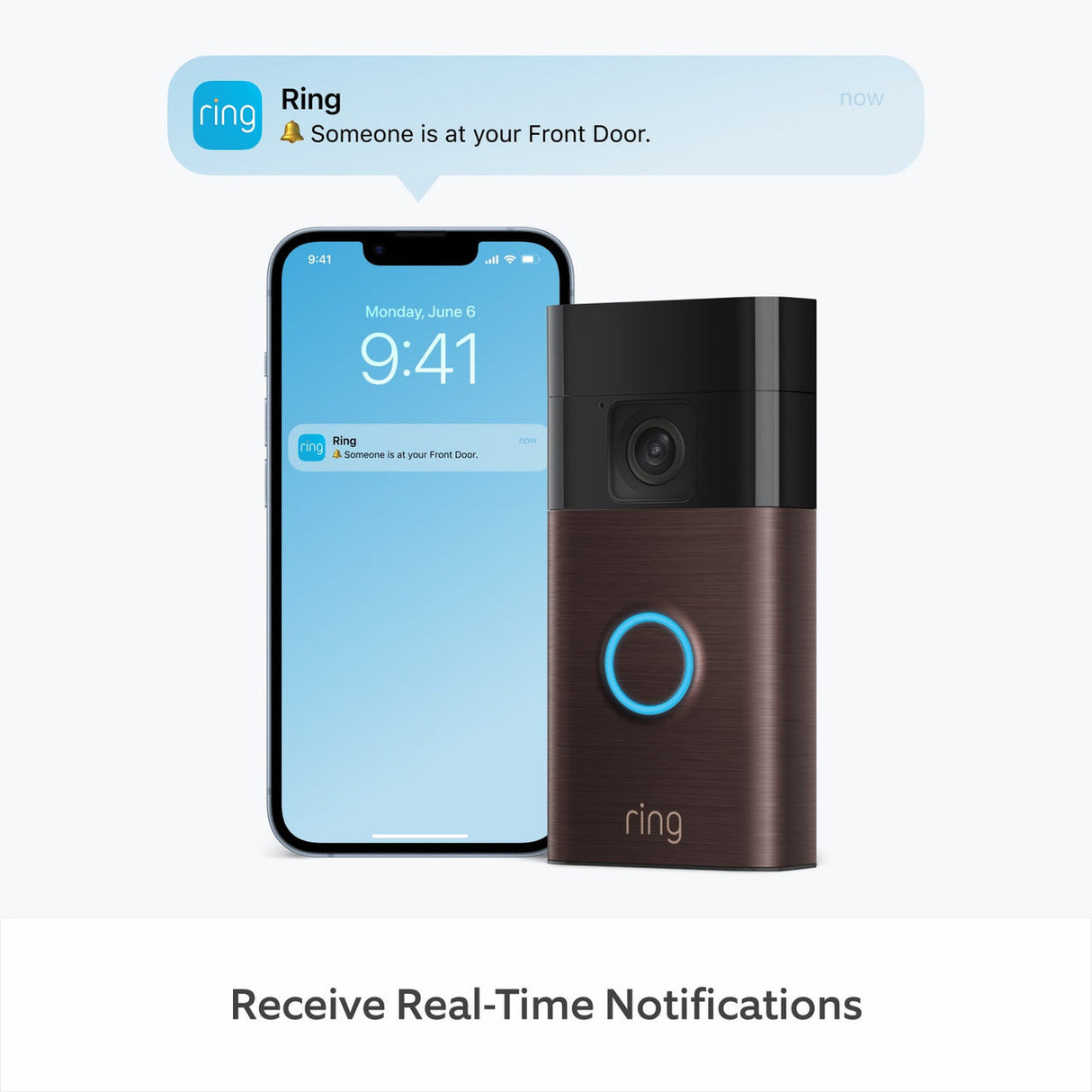 Ring Battery Smart Video Doorbell - Bronze | B0BZWS9K81