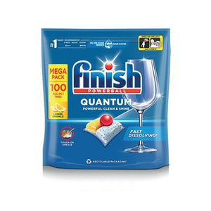 Finish Quantum All In One Dishwasher Tablets Lemon Pack of 100 | 1401973