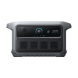Anker SOLIX C2000 Gen 2 portable power station with gray casing and black control panel displaying 80% battery level, featuring four AC outlets and car socket input, 2048Wh capacity, front view on white background