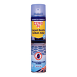 Zero In Carpet Beetle and Moth Killer 300ml aerosol spray can with blue and yellow label featuring product name and carpet pattern imagery on white background