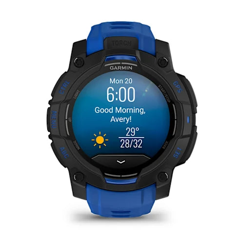 Garmin Instinct 3 Smart Fitness Watch 45mm AMOLED - Blue | 49-GAR-010-02936-03