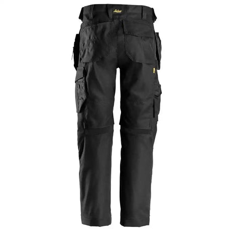 Snickers 6244 AllroundWork Canvas Stretch Trousers inc Holsters - Black