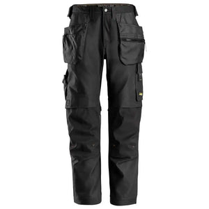 Snickers 6244 AllroundWork Canvas Stretch Trousers inc Holsters - Black