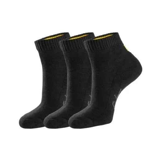 Snickers 9221 Cotton Low Socks 3 Pack - Black