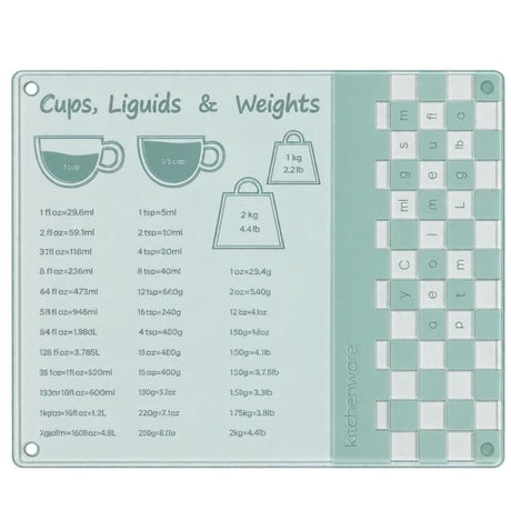 Steelex Tempered Glass Chopping Board 30cm x 40cm - Cook and Measure | WS1007