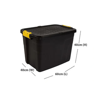 Strata Heavy Duty Storage Box Trunk - 60 Litre | XW442-BLK/YEL-EX