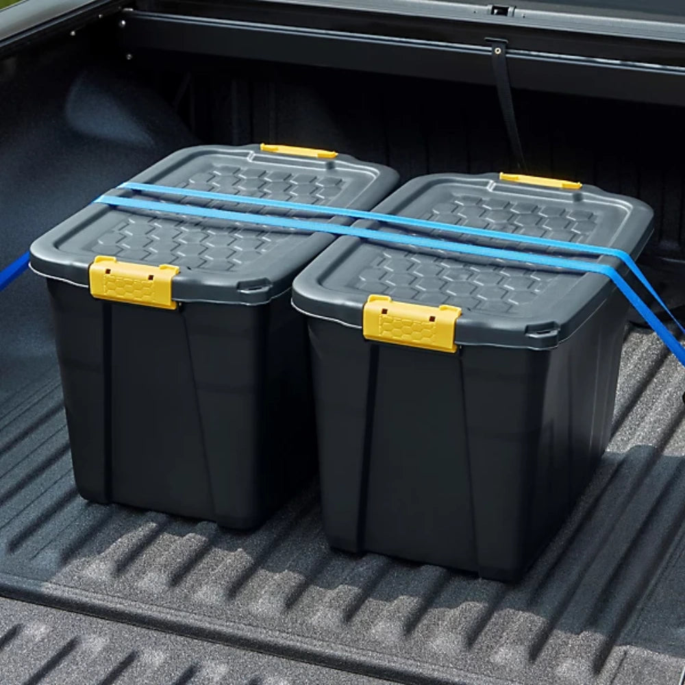 Strata Heavy Duty Storage Box Trunk - 60 Litre | XW442-BLK/YEL-EX