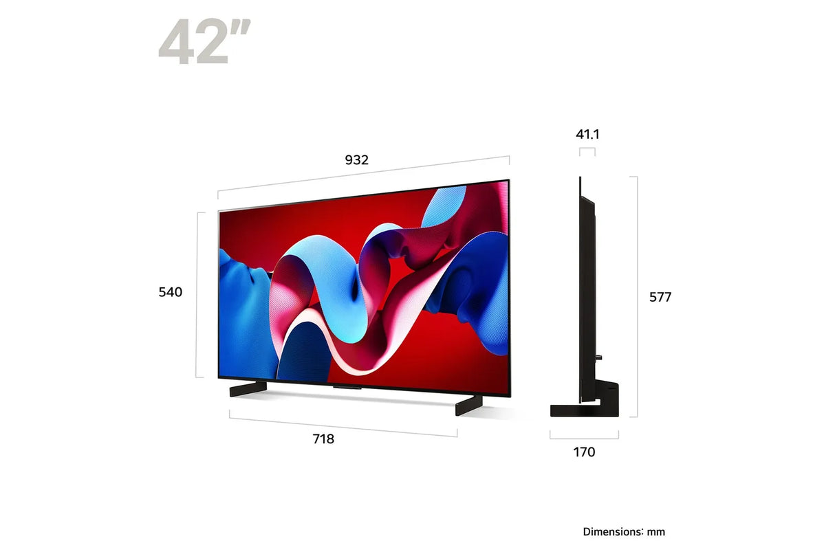 LG 42" C4 OLED Evo 4K Smart TV | OLED42C44LA.AEK