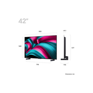 LG 42 Inch C5 OLED Evo 4K Smart TV | OLED42C54LA.AEK