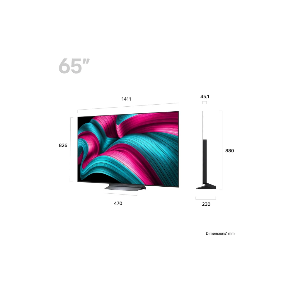 LG 65 Inch OLED Evo AI C5 4K Smart TV | OLED65C54LA.AEK