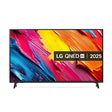 LG QNED AI 2025 television with colorful abstract design on screen