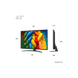 LG NANO81 43 Inch 4K Ultra HD HDR LED Smart TV (2025) | 43NANO81A6A.AEK
