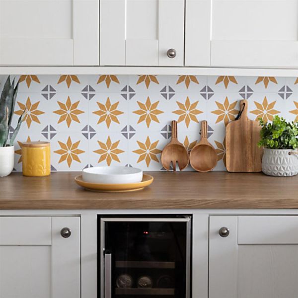 DC Fix Self Adhesive Wall Tile 15cm x 15cm - Alia Gold | F2703109