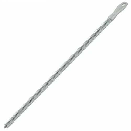 Casa & Casa flexible drain cleaning brush 50cm with grey coiled wire bristles and grey plastic handle grip end
