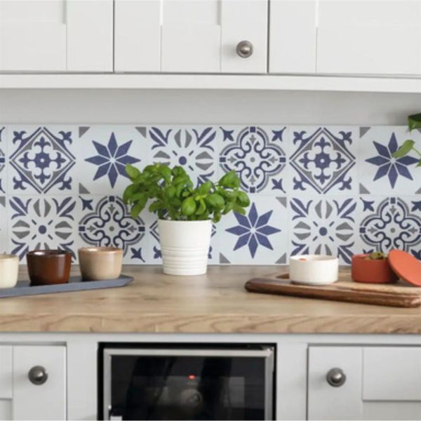 DC Fix Self Adhesive Wall Tile 15cm x 15cm - Nadia Blue | F2703105