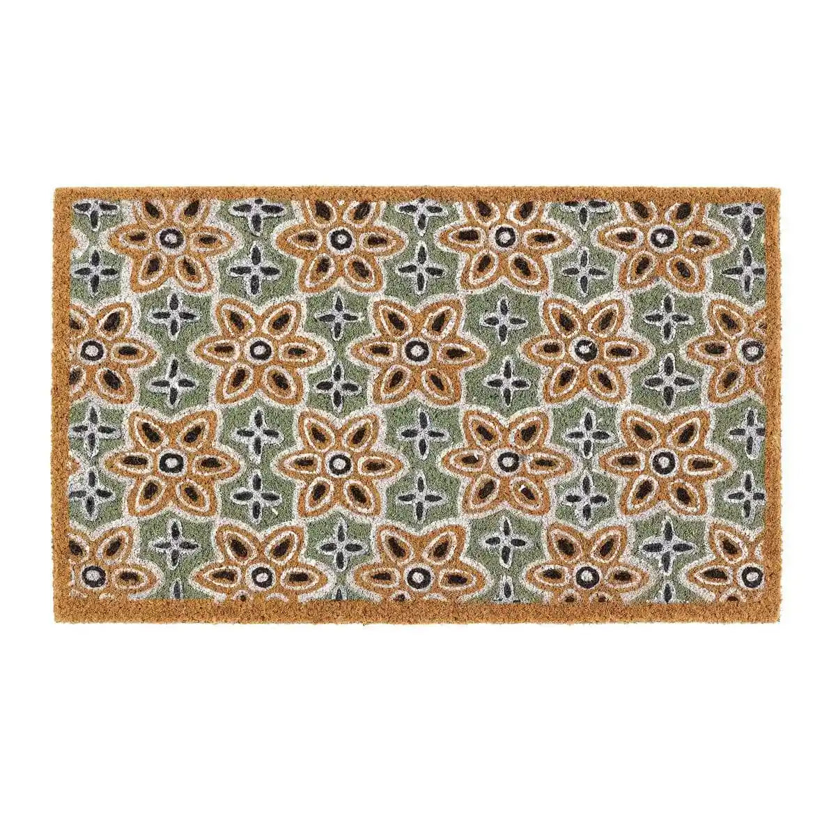 My Mat Outdoor Coco Doormat 45cm x 75cm - Sage Green Woodblock | PT618961