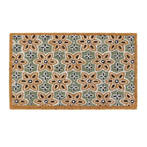 My Mat Outdoor Coco Doormat 45cm x 75cm - Sage Green Woodblock | PT618961