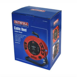 Faithfull 20 Metre 13A Cable Extension Reel | XMS25CR20M