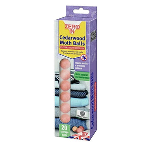 Zero In Cedarwood Moth Repellent Balls - 20 Pack | ZER031